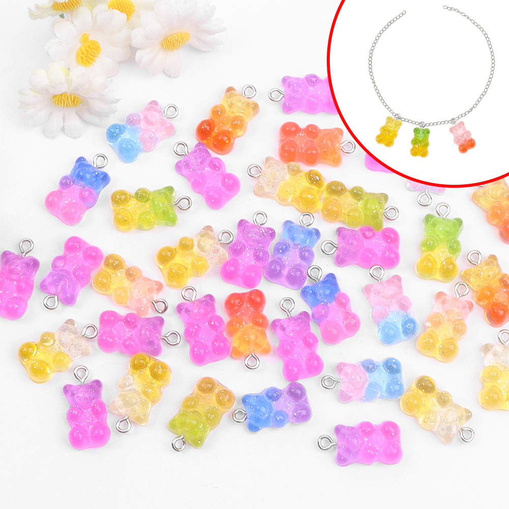 60pcs Dual Color Resin Bear Sh - Resin Craft Material 리뷰 및 가격