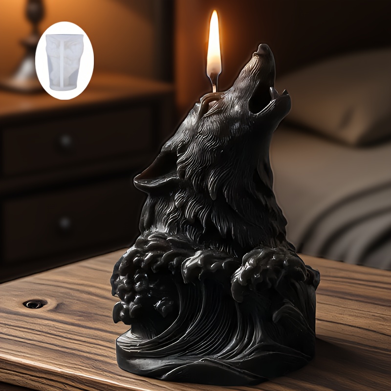 Dramatic Wolf and Ocean Wave C - Resin Ocean Wave Mold 리뷰 및 가격
