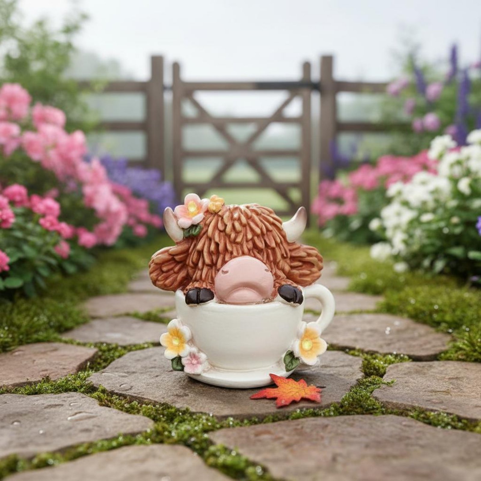 Highland Cow Garden Light Resi - Resin Crafts 리뷰 및 가격