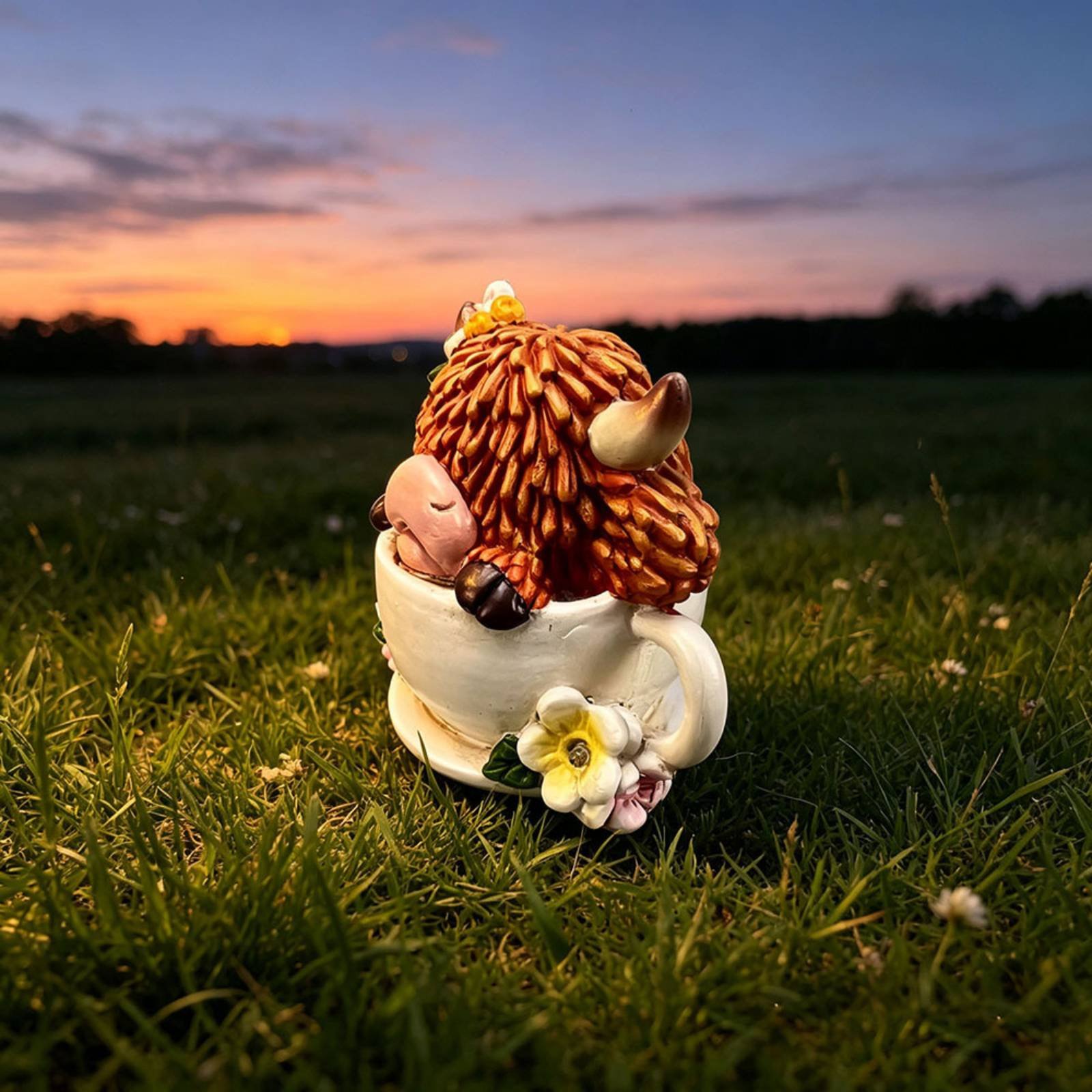 Highland Cow Garden Light Resi - Resin Crafts 리뷰 및 가격