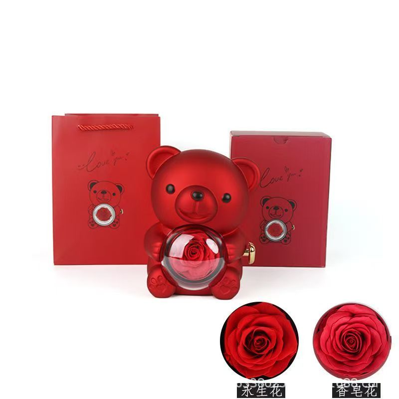 Preserved Rose Hug Bear with P - Flower Preservation Resin 리뷰 및 가격