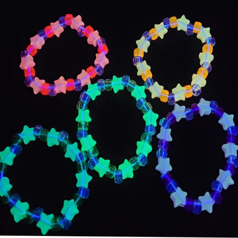 5 Glow star kandi bracelet set - Resin Glitter Pack 리뷰 및 가격