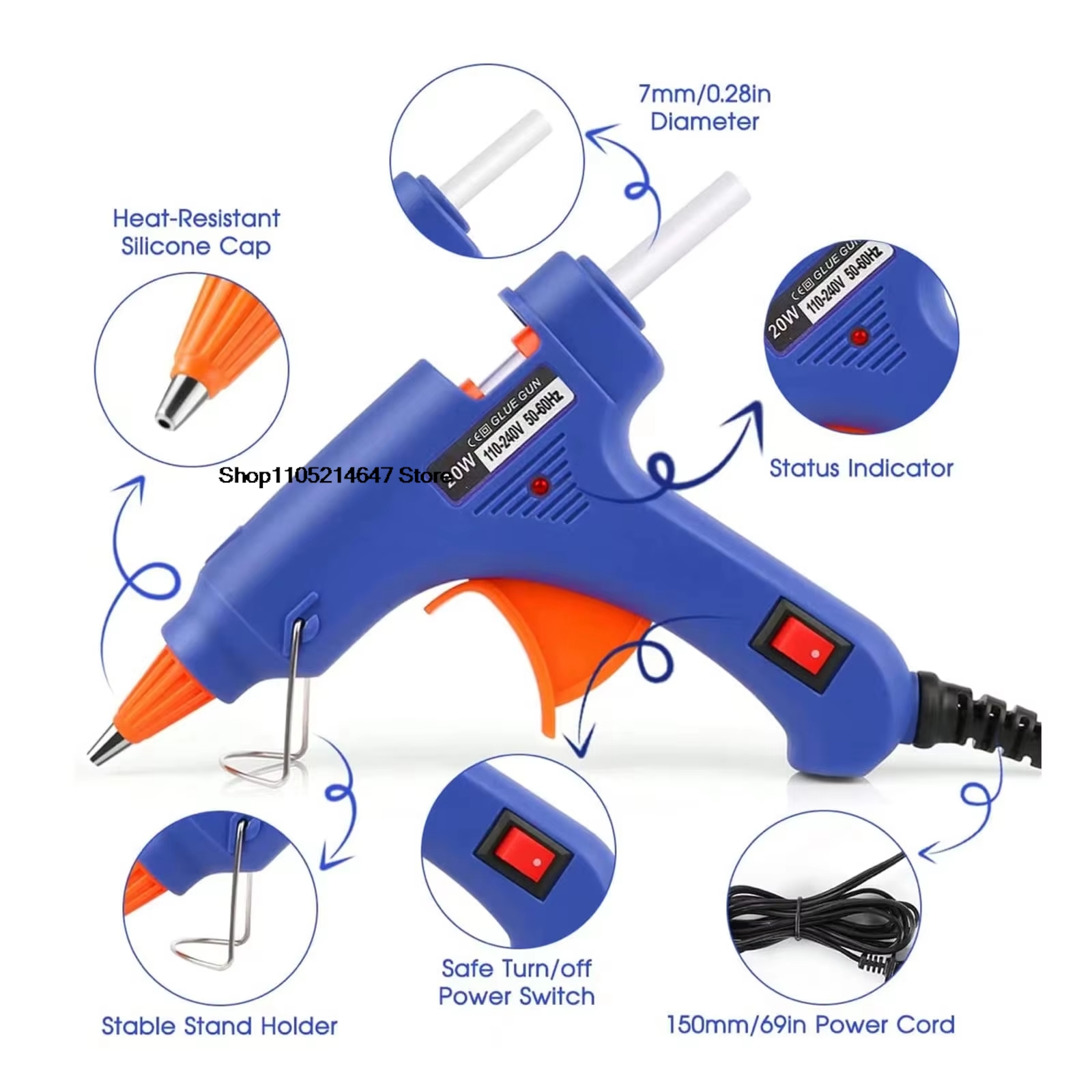 Hot Melt Glue Gun DIY Mini Hou - Heat Gun Small 리뷰 및 가격
