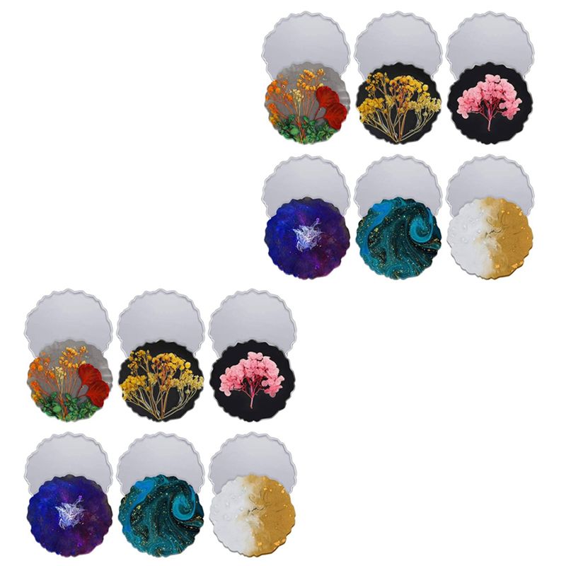 ABVT-12 Pieces Resin Coaster M - Geode Mold Silicone 리뷰 및 가격