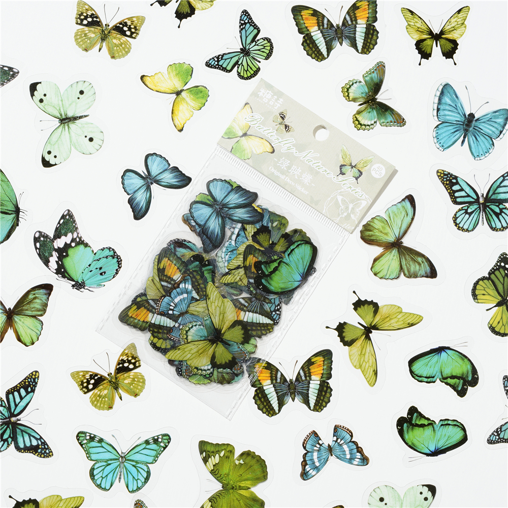40pcs Colorful Butterfly Wings - Gold Foil Flakes 리뷰 및 가격