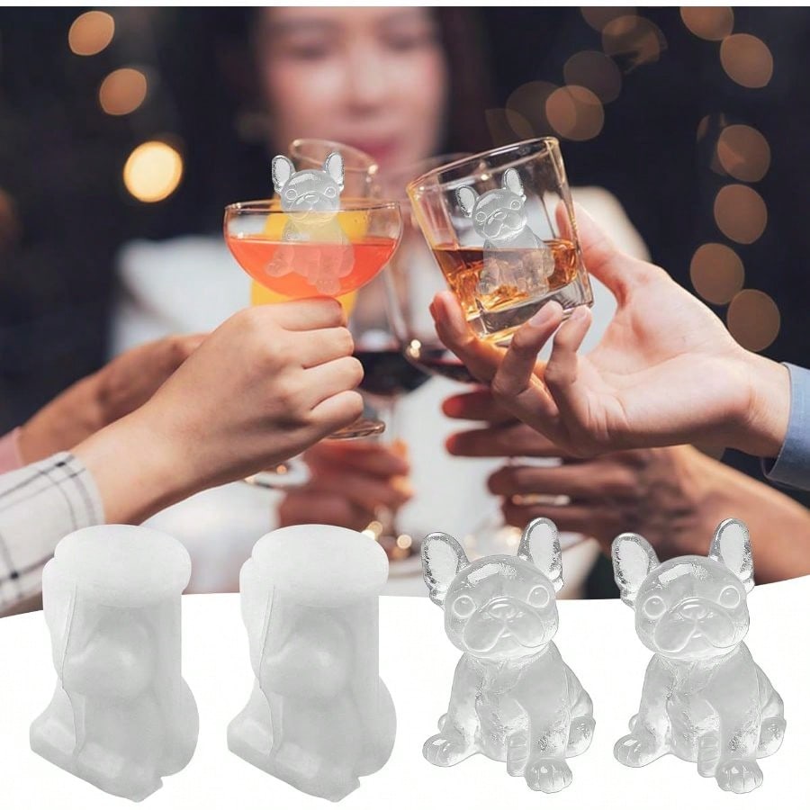 3D French Bulldog Cube Molds 2 - Silicone Mold Tray 리뷰 및 가격