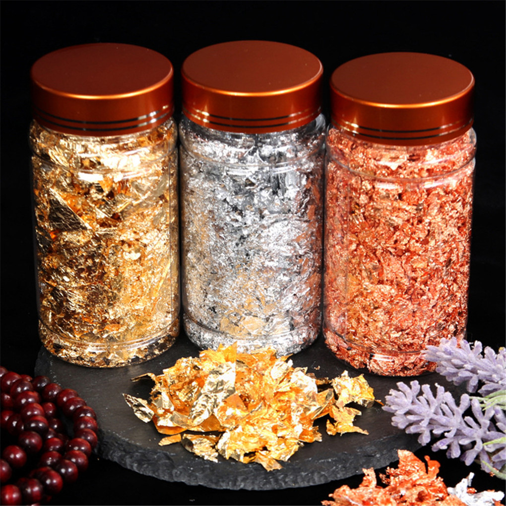 Shiny Genuine Gold Leaf Schabi - Gold Foil Flakes 리뷰 및 가격
