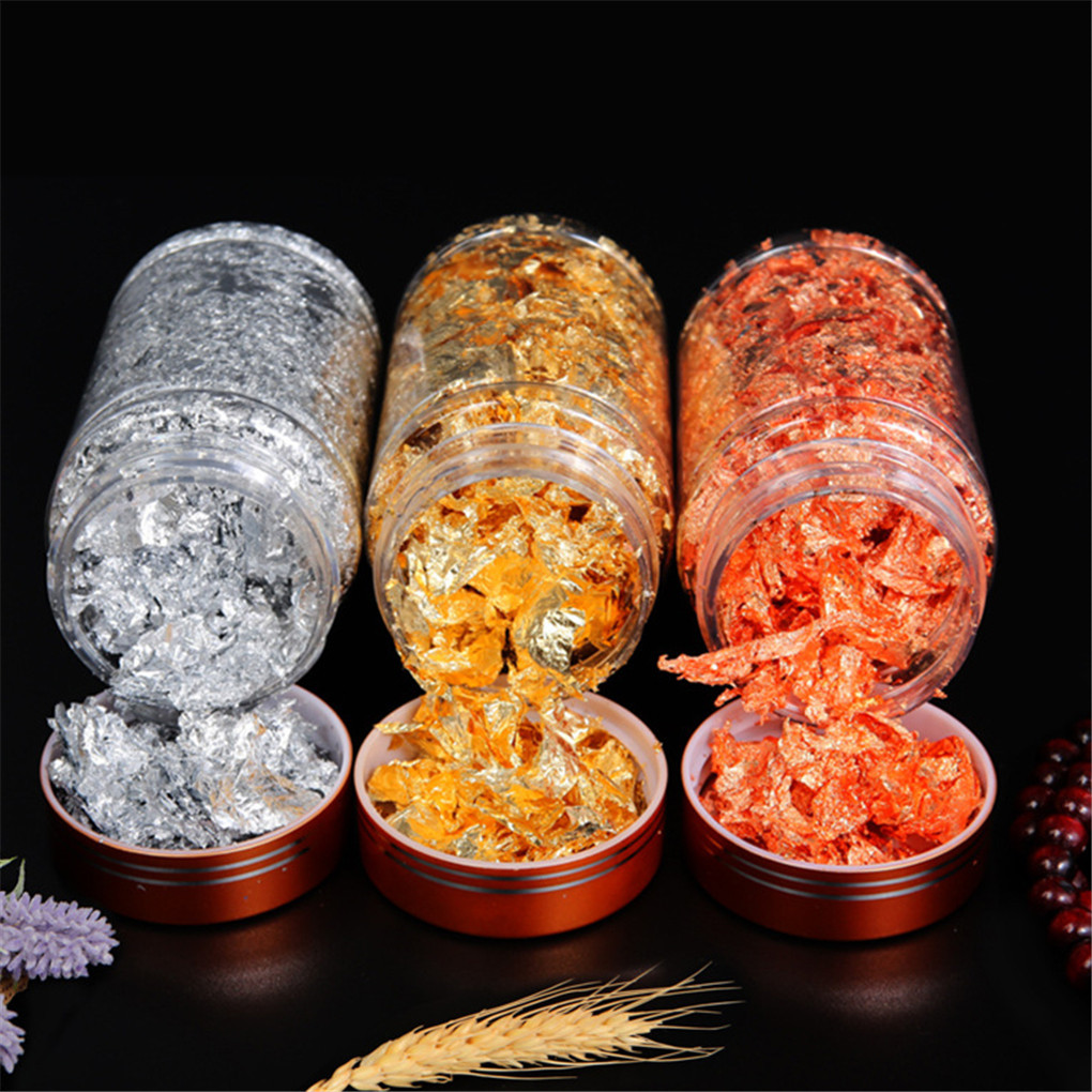 Shiny Genuine Gold Leaf Schabi - Gold Foil Flakes 리뷰 및 가격