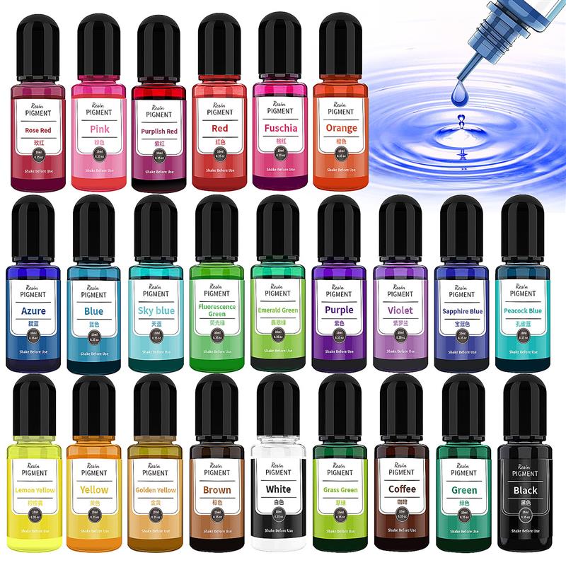 24 Color 10ml/Bottle Epoxy Res - Resin Dye Alcohol 리뷰 및 가격