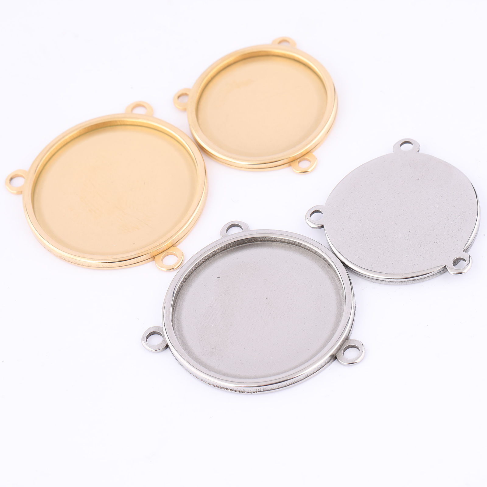 5pcs Stainless Steel Gold Plat - Bezels Set Pendant 리뷰 및 가격