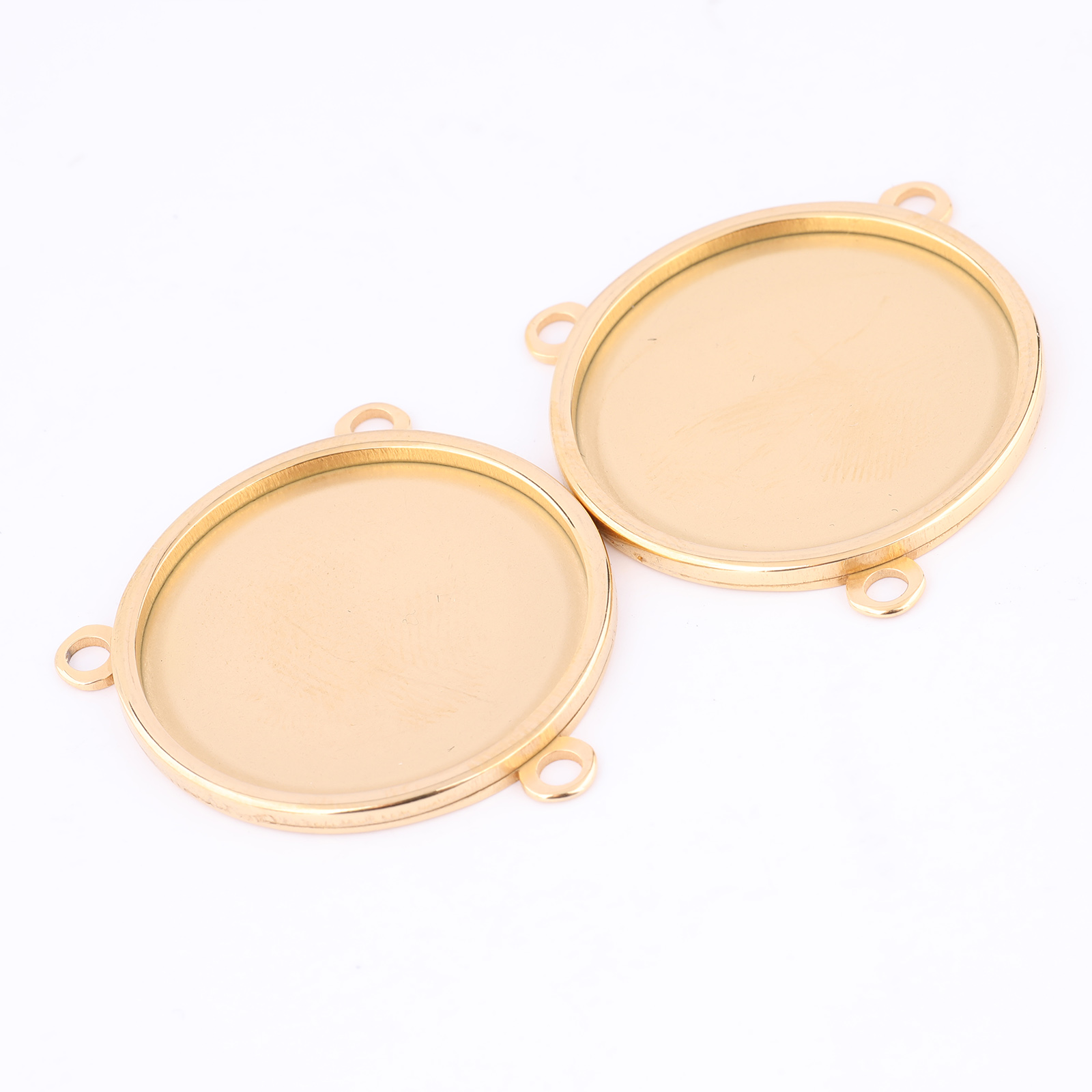 5pcs Stainless Steel Gold Plat - Bezels Set Pendant 리뷰 및 가격
