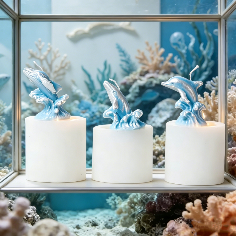 3D Whale & Dolphin with Wave S - Resin Ocean Wave Mold 리뷰 및 가격