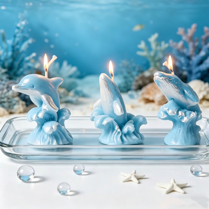 3D Whale & Dolphin with Wave S - Resin Ocean Wave Mold 리뷰 및 가격