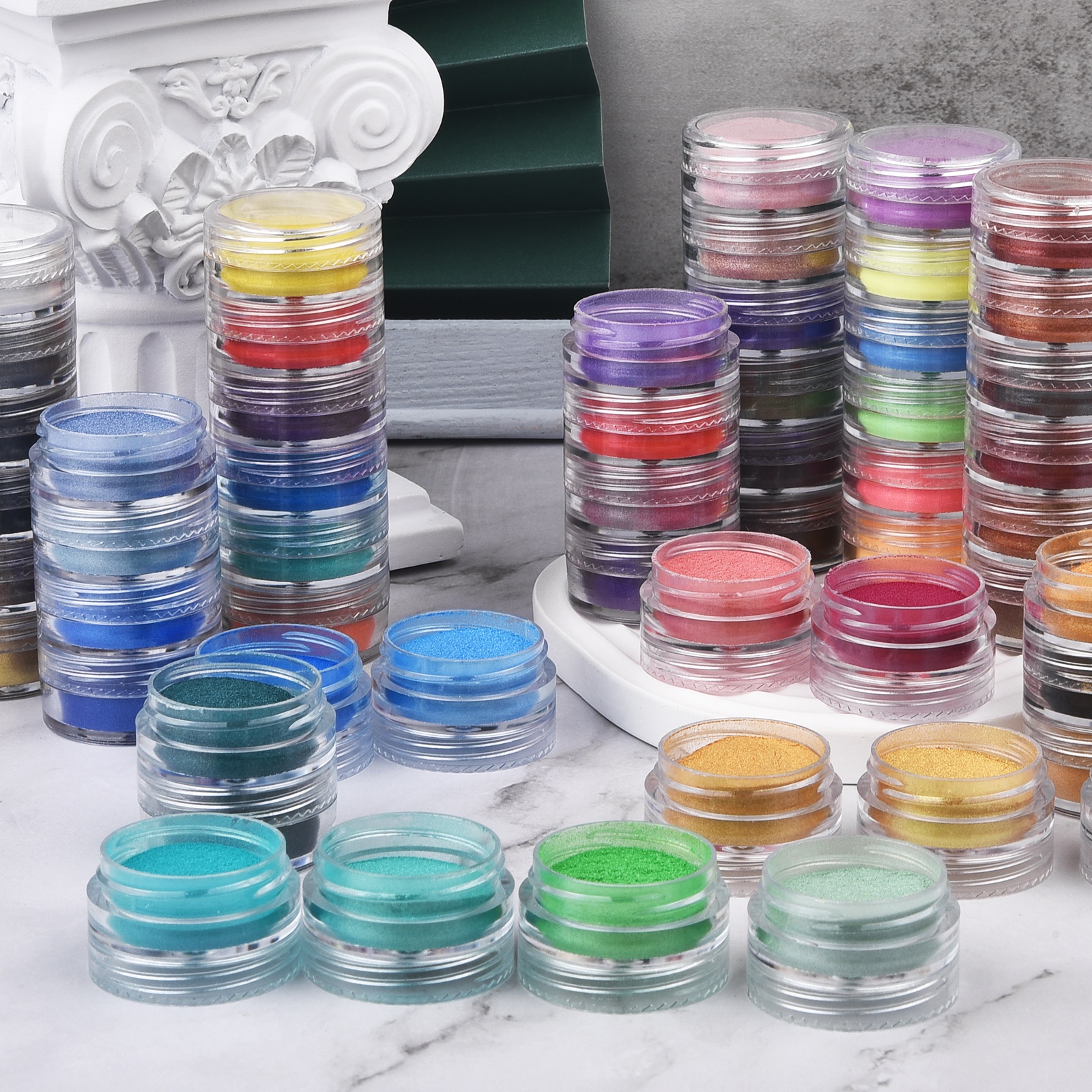 6 Colors/Set Pearlescent Powde - Resin Pigment Set 리뷰 및 가격