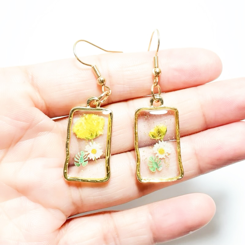 Dried Flower Earrings Heart Re - Dried Flower Bulk 리뷰 및 가격